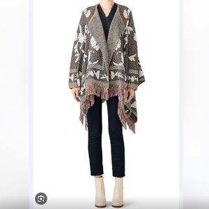 See by Chloe fringe poncho jacket wrap sweater